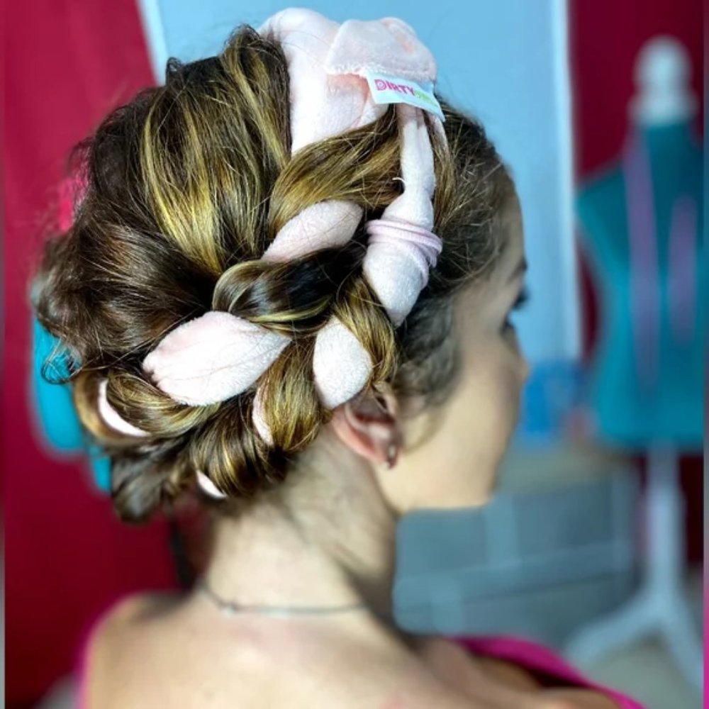 NEW! Dirty Girl Wraps by @amandaellisxo Heatless Curling Velour Hair Headband - Picture 3 of 11